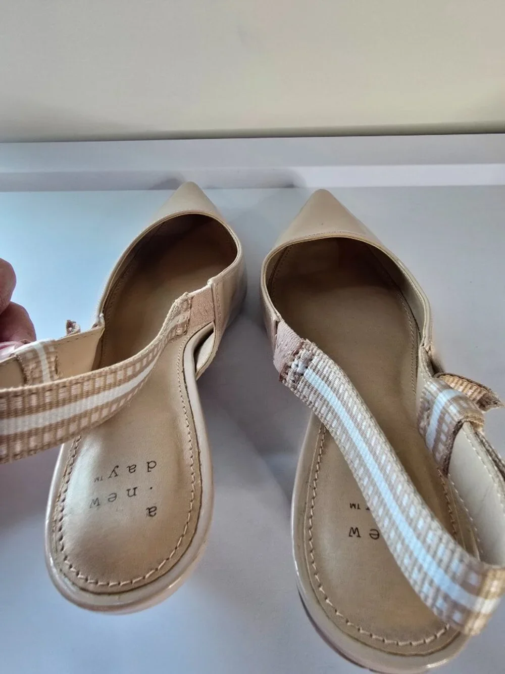 Target - A New Day Milan Slingback Kitten Pumps - Two Pairs - Tan & Black Lace - Picture 6 of 13